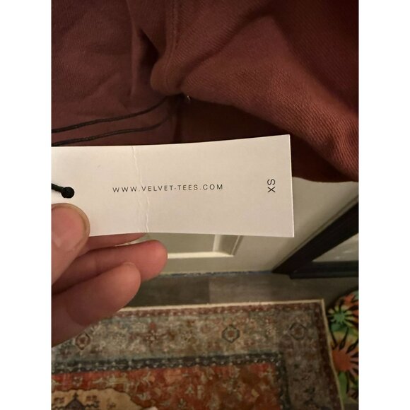 Velvet By Graham & Spencer Suzie05 Femme XS Pullover Sweatshirt Mauve - Picture 4 of 6